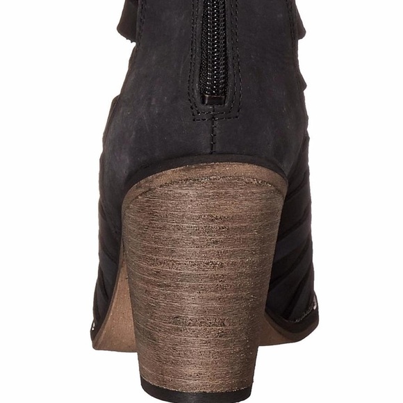 FREE PEOPLE HYBRID STRAPPY Grey Suede Bootie NWOT - Picture 4 of 16